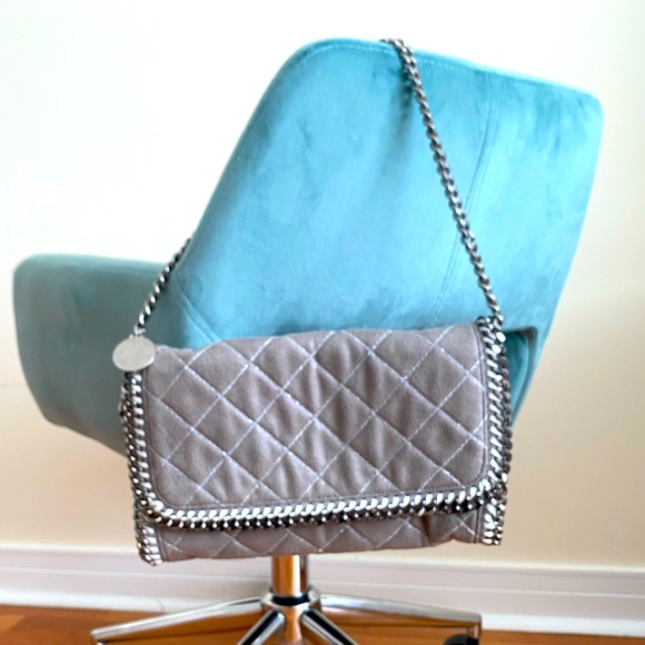 Stella McCartney Grey Quilted Shoulder Bag